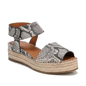 Franco Sarto Oak Snake print espadrille platform sandals women size 8